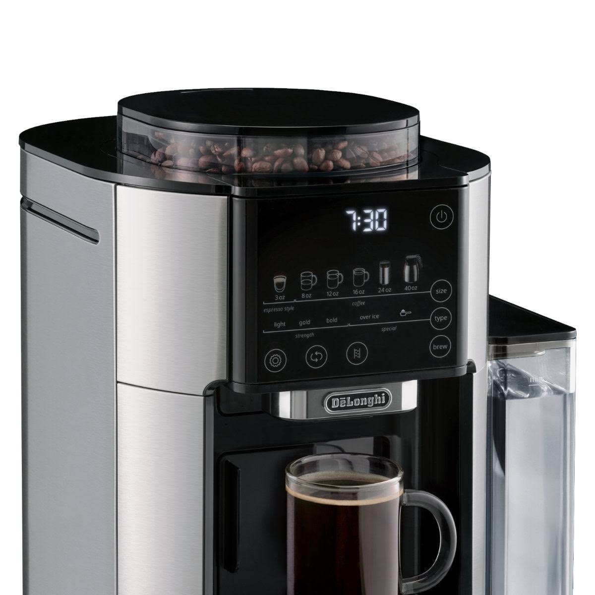 Authentic De’Longhi TrueBrew Drip Coffee Maker – Stainless/Black